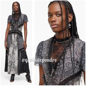 Sold out! Zara Blogger Paisley Lace Combined Patchwork Boho Dress S M